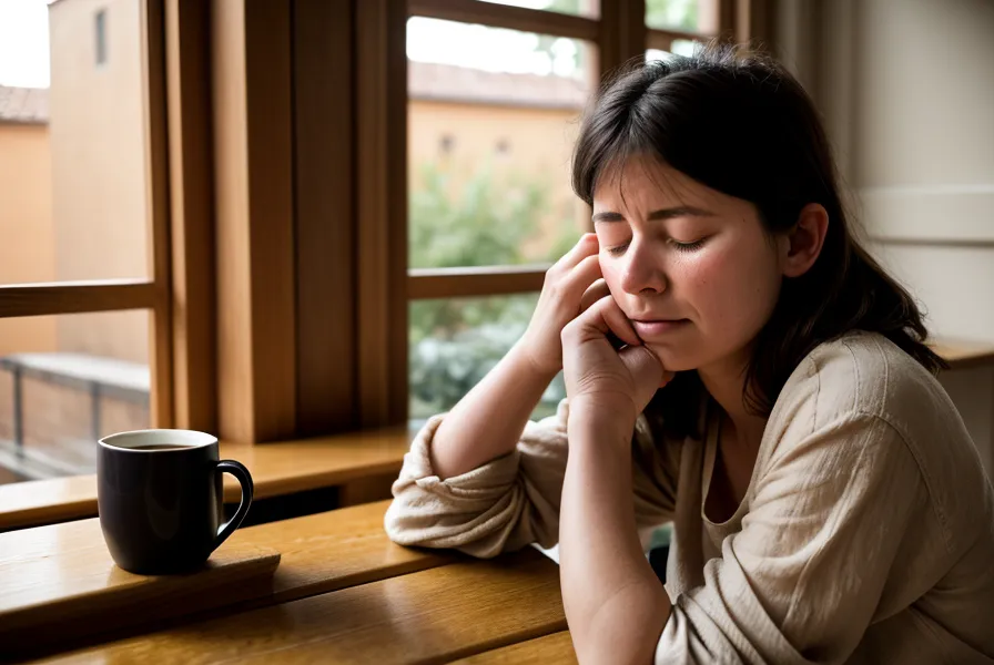 Thermomètre analogique posé sur une table de nuit, repère pour juger la fraîcheur d'une pièce de repos