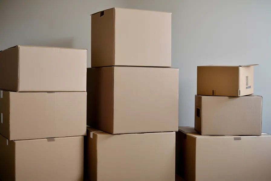 Cartons de déménagement empilés, symbole du stress du déménagement avant la fatigue qui suit
