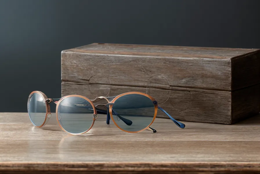 Reflet de lumière bleue d'écran sur des lunettes de bureau.